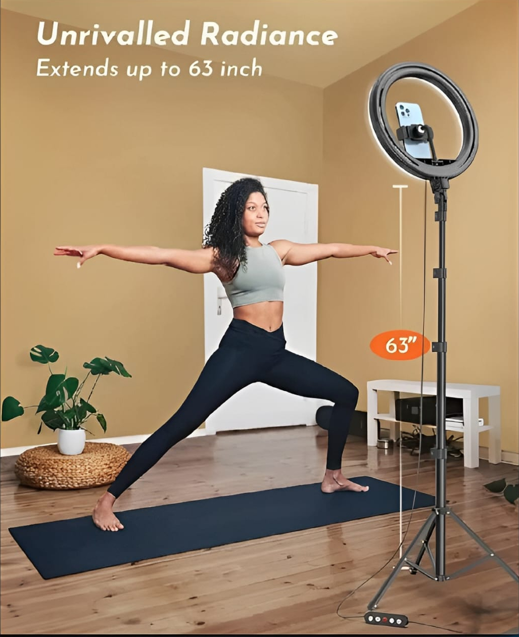 26CM LED Ring Light with Mobile Holder & 7ft Tripod Stand | 3 Light Colors, Dimmable USB Selfie Ring Light for Videography & Photography - Image 2