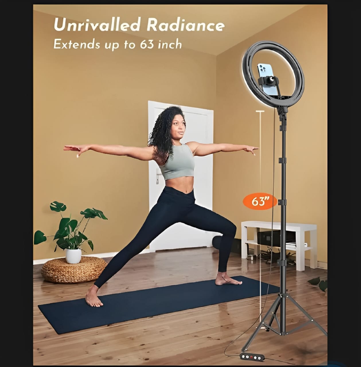 26CM LED Ring Light with Mobile Holder & 7ft Tripod Stand | 3 Light Colors, Dimmable USB Selfie Ring Light for Videography & Photography - Image 10