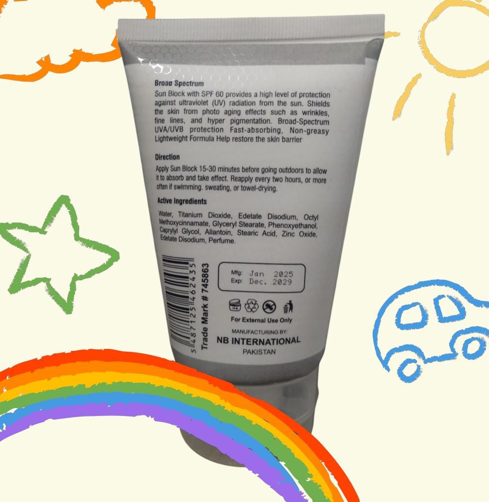 Naturals Beauty Gluta White Sun Block SPF 60+ | Skin Brightening UV Protection Cream | UVA & UVB Defense Sunscreen – 120ml - Image 7