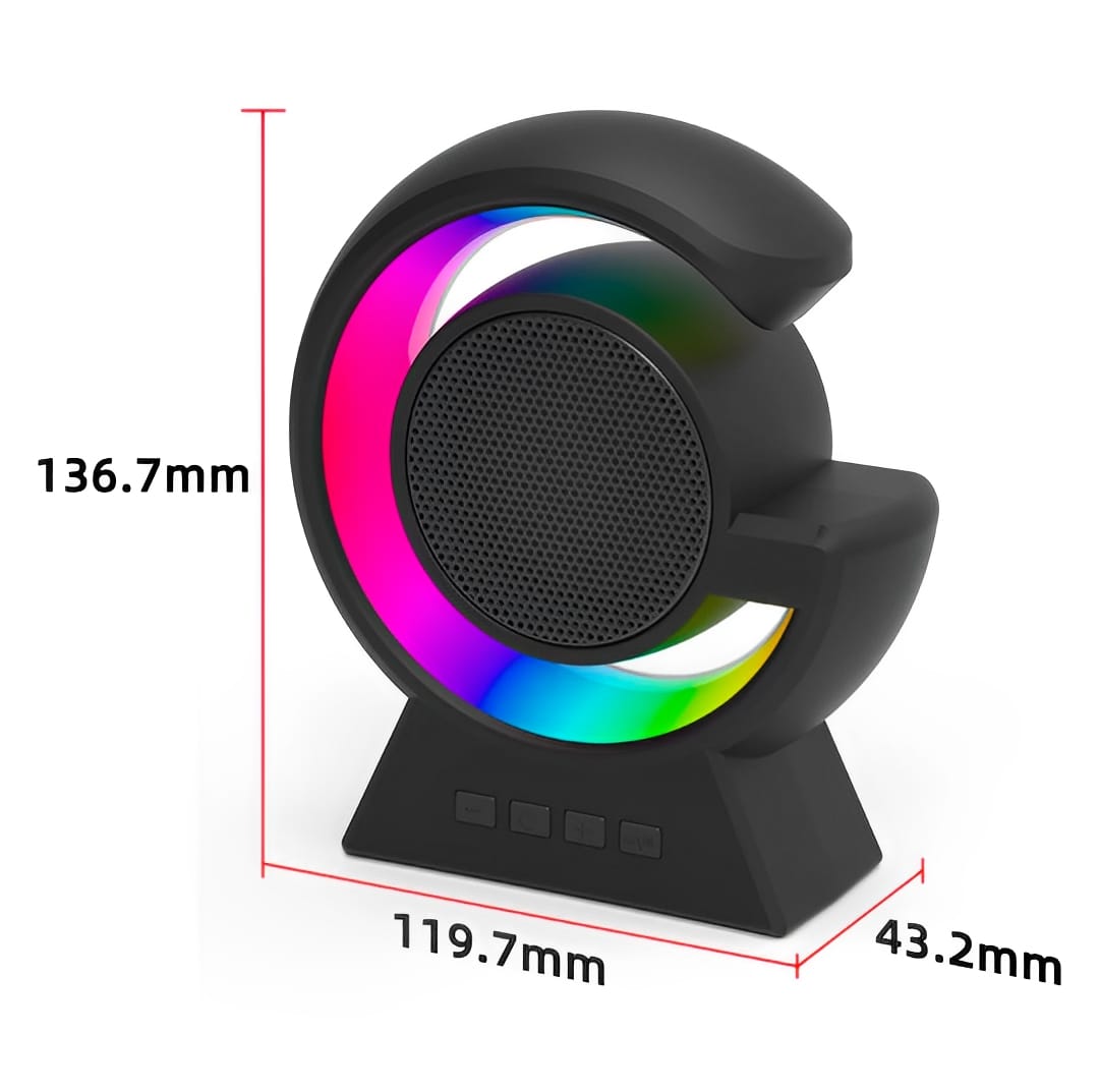 BX-39 Mini G Wireless Bluetooth Speaker 5.3 | RGB Light & Wireless Charging | Portable Speaker with Bedside Lamp - Image 7