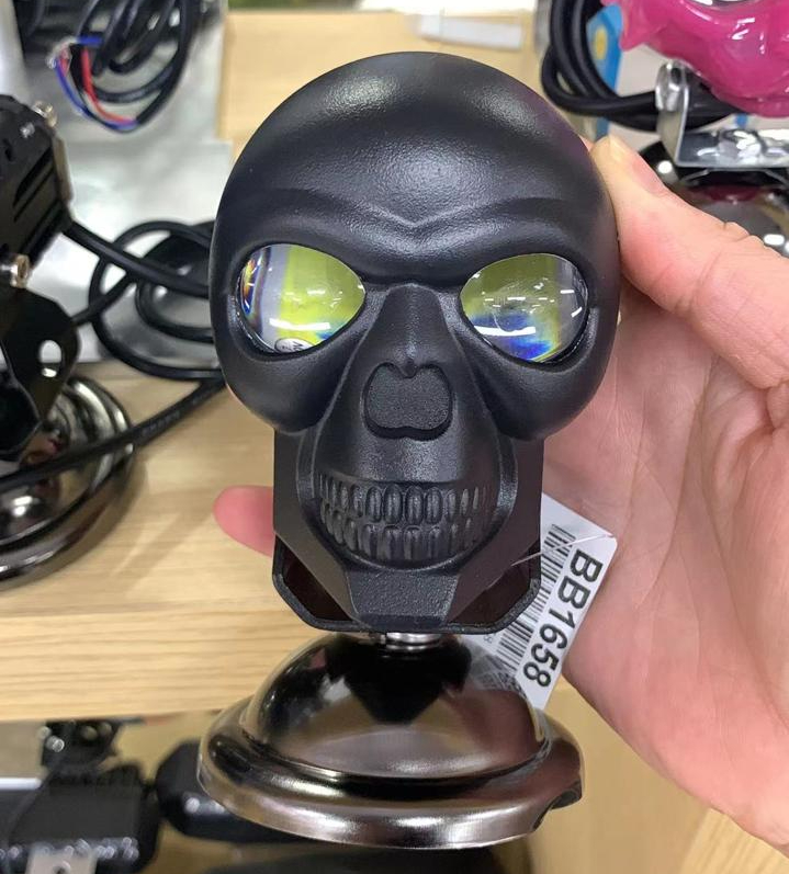 Motorcycle Skull LED Fog Light | Waterproof High-Low Beam Auxiliary Headlight for All Bikes - Image 2