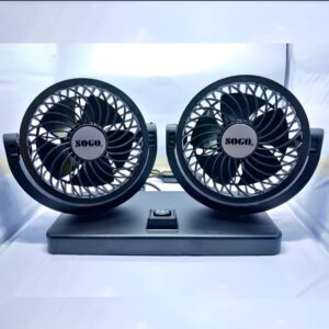 car dual fan, 12v car fan, 24v car fan, car cooling fan, dashboard fan, 360 degree rotating car fan, copper motor fan, car air fan, suv truck fan, universal car accessories