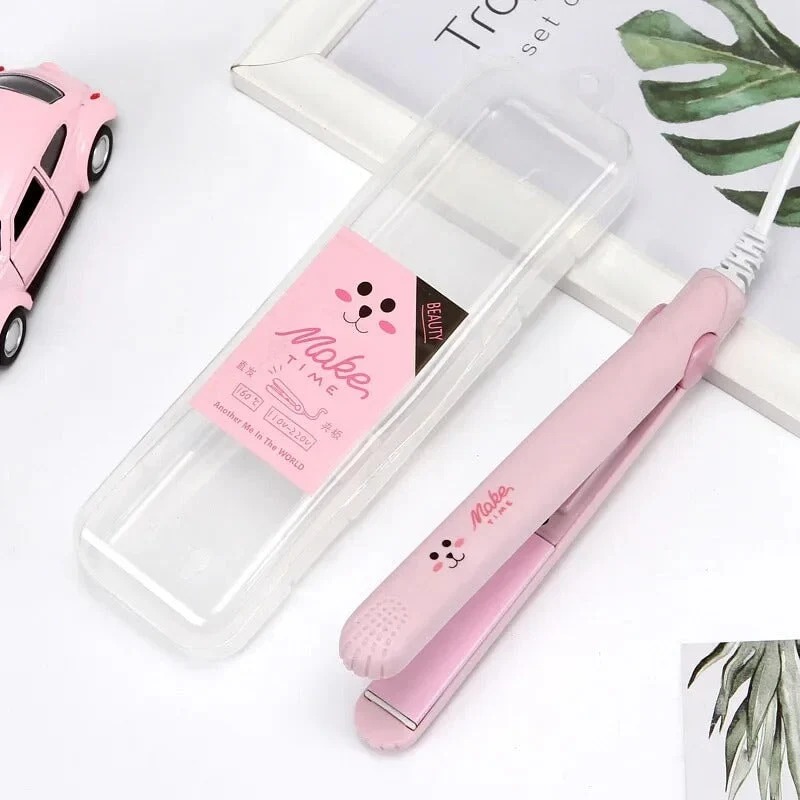 Mini Portable Hair Straightener | Travel-Size Flat Iron for Smooth, Silky & Frizz-Free Hair | Compact Ceramic Styling Tool with Packing Box (Random Color) - Image 3