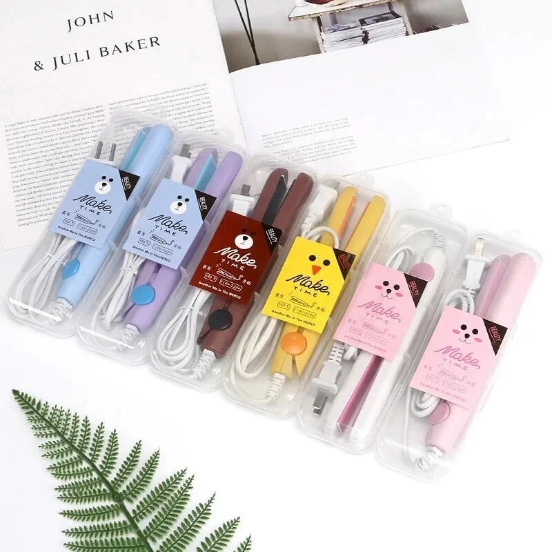 Mini Portable Hair Straightener | Travel-Size Flat Iron for Smooth, Silky & Frizz-Free Hair | Compact Ceramic Styling Tool with Packing Box (Random Color) - Image 2
