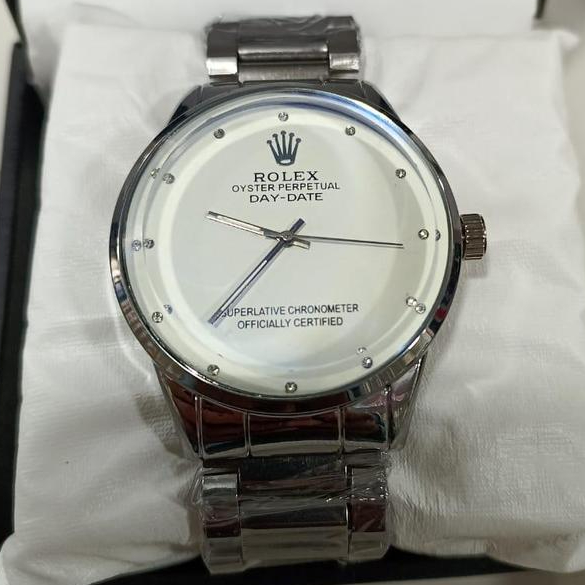 Rolex Men’s Stainless Steel Formal Watch – Premium Quartz Wristwatch for Men | Elegant Luxury Design (With Random Box) - Image 4