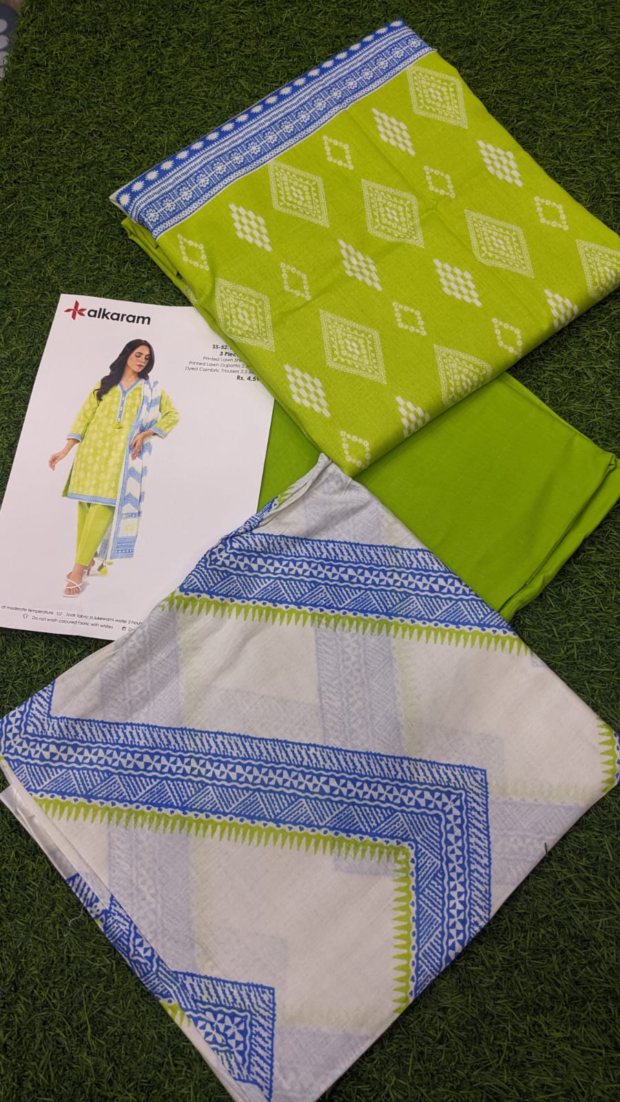 Alkaram Lawn Unstitched 3-Piece Suit – Summer Collection 2025 Vol. 1 | Premium Lawn Fabric for Women | Elegant Casual Wear - Image 2