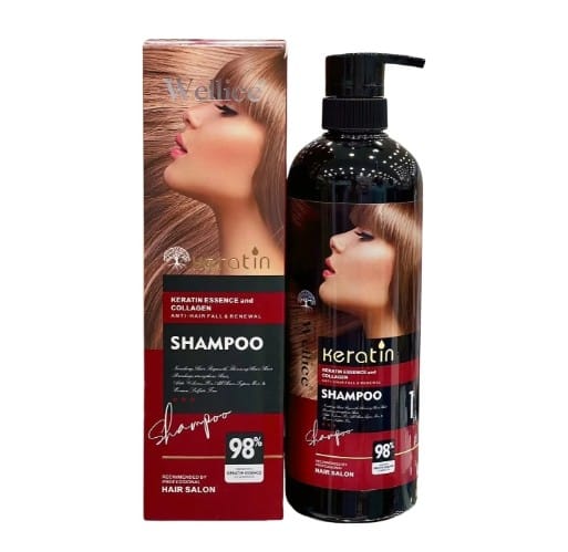 Wellice Hair Salon Keratin Essence & Collagen Shampoo – 800g | Smooth, Silky & Strong Hair | Anti-Frizz, Nourishing & Repair Formula for All Hair Types - Image 5