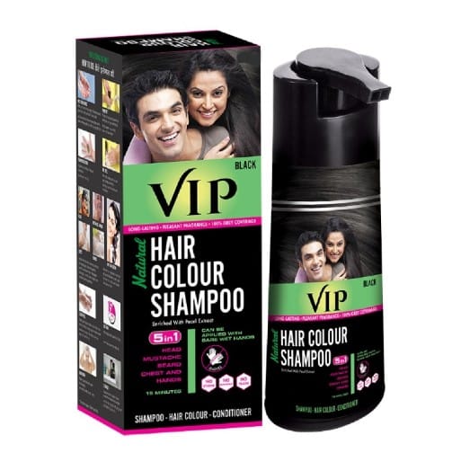 5-in-1 Hair Colour Shampoo – 180ml Brown | Natural Ammonia-Free Hair Dye for Hair, Beard, Moustache & Body Hair | Long-Lasting, Nourishing & Easy to Use