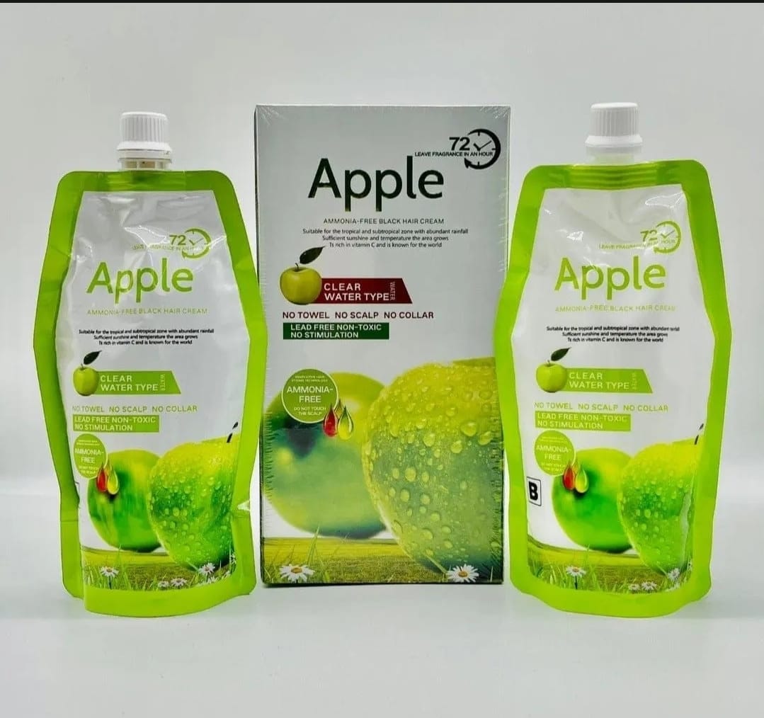 Apple Hair Color Cream – 500ml Ammonia-Free Dark Brown | Natural-Looking Coverage, Long-Lasting Shine & Nourishing Formula for Healthy Hair - Image 2