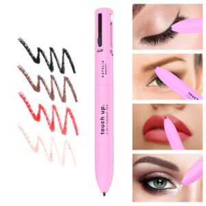4-in-1 Makeup Pen – Eye Liner, Brow Liner, Lip Liner & Highlighter | Touch Up All-in-One Beauty Pen | Portable & Long-Lasting Multi-Use Makeup Tool