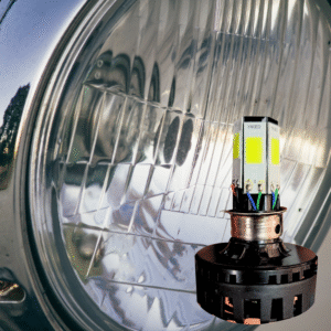 M6 LED Headlight with Built-in Cooling Fan | 3 Function High/Low/Flasher Light | Universal Fit for All Bikes
