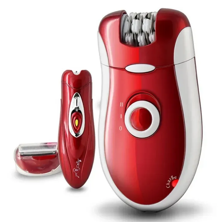 Kemei KM-3068 3-in-1 Rechargeable Epilator for Women – Electric Hair Removal, Shaver & Trimmer Set with Multiple Heads | Smooth Skin Tool for Face & Body - Image 10