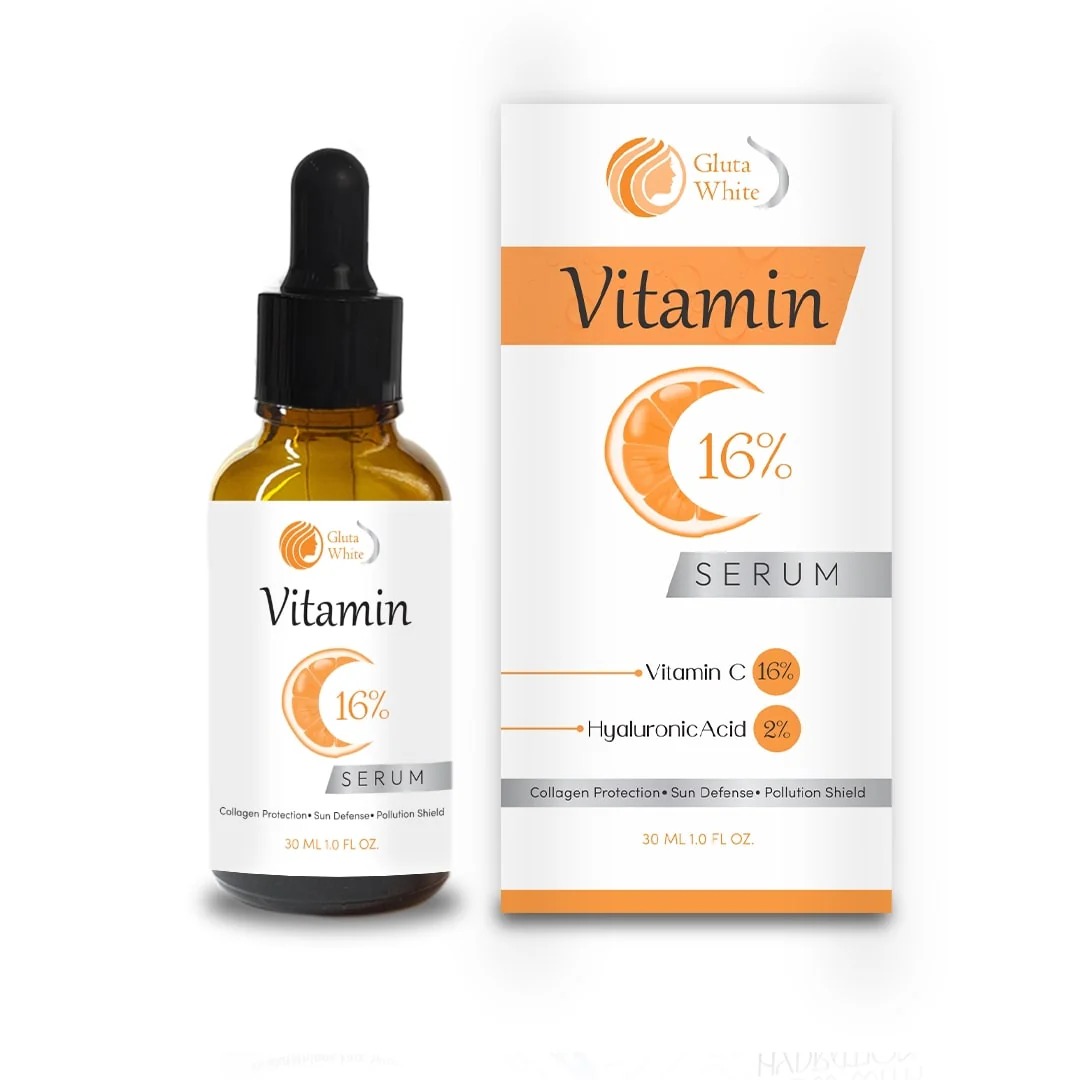 Gluta White Vitamin C 16% Face Serum – 30ml | Brightening & Dark Spot Removal Serum | Glowing Skin & Anti-Aging Hydration Formula - Image 5