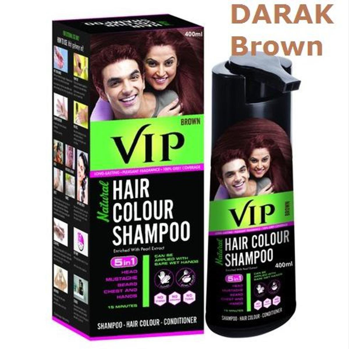 5-in-1 Hair Colour Shampoo – 180ml Brown | Natural Ammonia-Free Hair Dye for Hair, Beard, Moustache & Body Hair | Long-Lasting, Nourishing & Easy to Use - Image 4