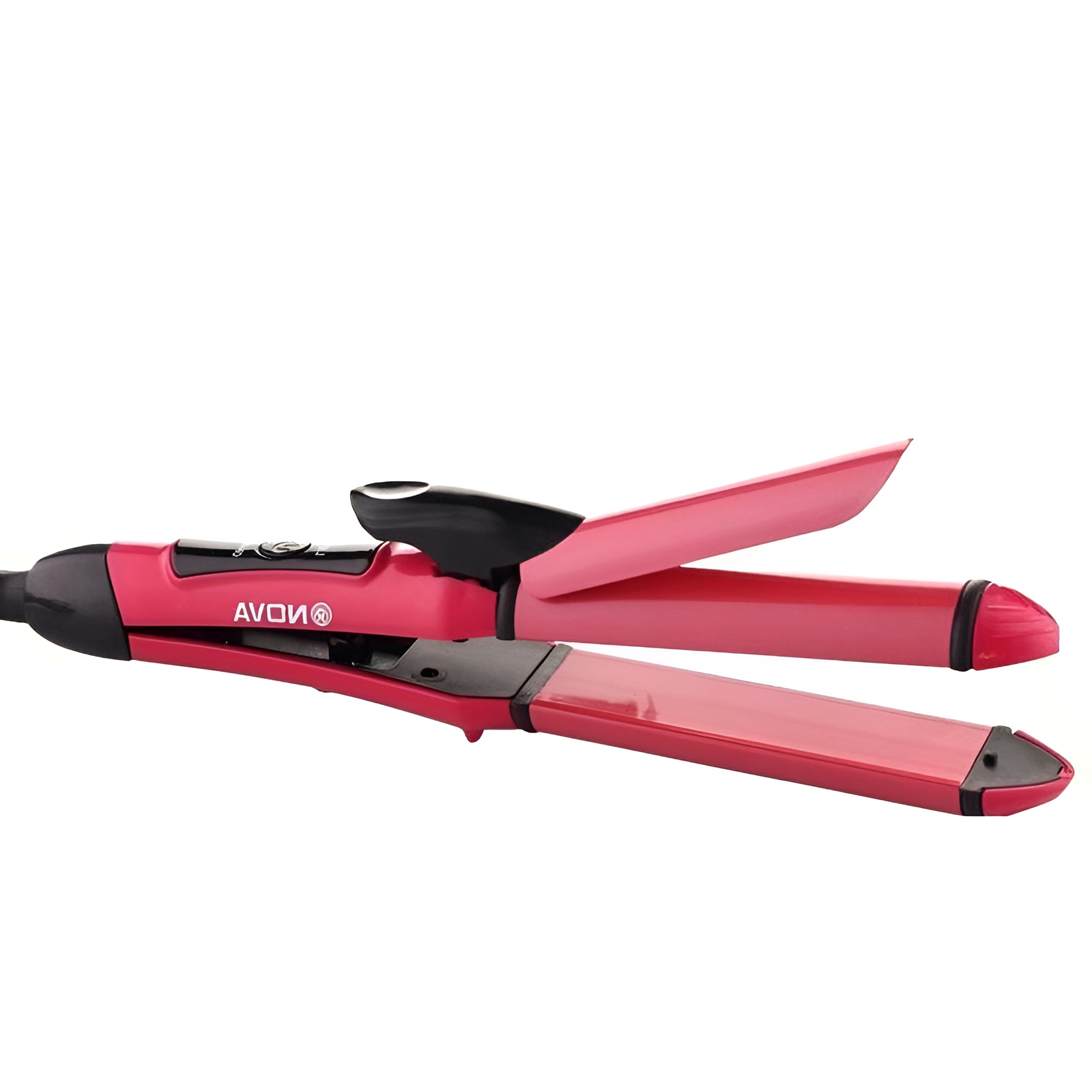 Nova 2-in-1 Hair Straightener & Curler – NH-2009 | Quick Heat-Up Ceramic Plates for Smooth Straightening & Bouncy Curls | Dual-Use Styling Tool for All Hair Types - Image 3
