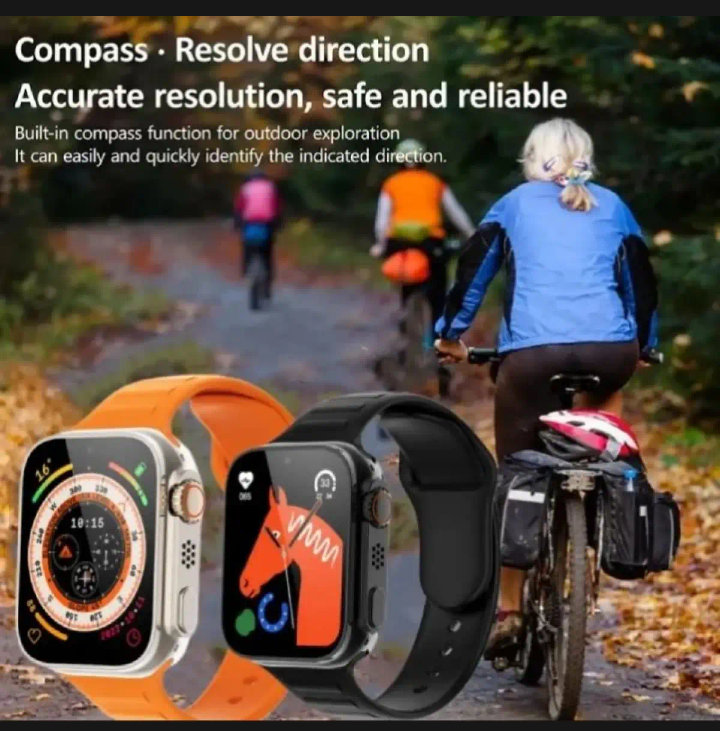 7-in-1 Ultra Smart Watch | Multi-Feature Fitness Tracker with Heart Rate, Sleep, Sports Modes & Bluetooth Calling | 6 Silicone + 1 Metal Strap (Random Color) - Image 2