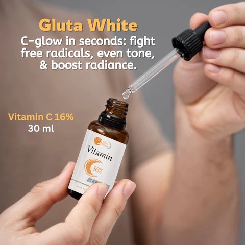Gluta White Vitamin C 16% Face Serum – 30ml | Brightening & Dark Spot Removal Serum | Glowing Skin & Anti-Aging Hydration Formula - Image 7
