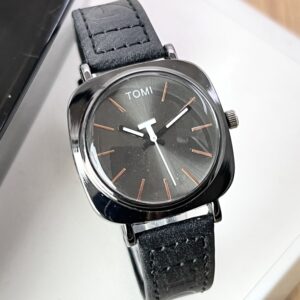 TOMI Original Leather Strap Watch – Waterproof & Durable | Elegant Quartz Wristwatch with Gift Box | Stylish Watch for Men