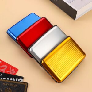 Aluma Wallet – Waterproof & Crushproof Aluminum Card Holder for Men & Women – Slim RFID-Proof Wallet (Random Color)