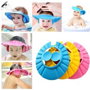 Baby Shower Cap with Ear Protection – Adjustable Bathing Hat for Toddlers & Infants – Soft Waterproof Shampoo Shield (Random Color)