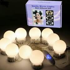 Hollywood Style USB Vanity Mirror Lights Kit – 10 Dimmable LED Bulbs for Makeup & Dressing Room – USB Powered, Adjustable Brightness, Easy Installation