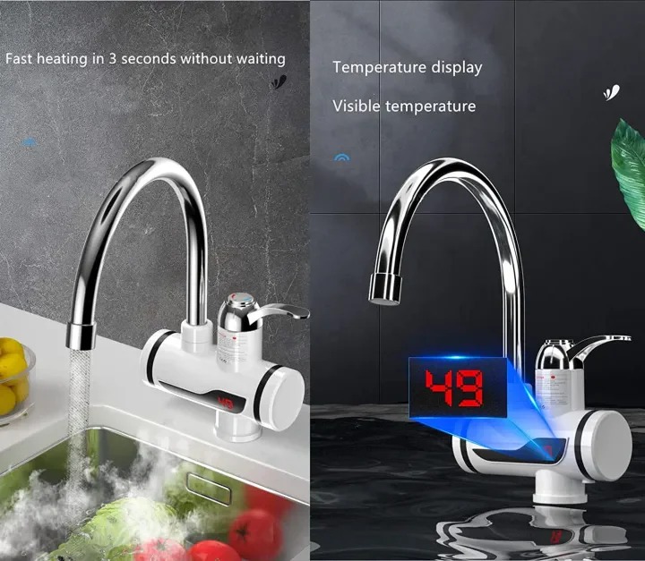 Faucet Instant Electric Hot Water Heater – Fast Heating Tap for Kitchen & Bathroom | Digital Display, Energy Efficient & Easy to Install