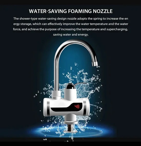 Faucet Instant Electric Hot Water Heater – Fast Heating Tap for Kitchen & Bathroom | Digital Display, Energy Efficient & Easy to Install - Image 5