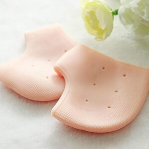 Silicone Anti-Crack Heel Socks Set – Moisturizing Gel Half Heel Protectors for Dry, Cracked Feet | Reusable Foot Care Sleeves for Men & Women