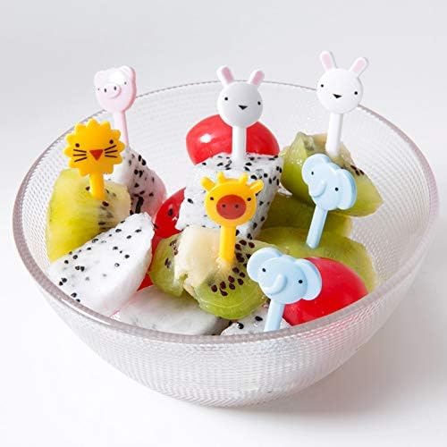 Set of 10Pcs Kids Fruit Forks | Cute Mini Reusable Picks for Lunch Box, Snacks & Bento | Cartoon Food Forks (Random Designs) - Image 3