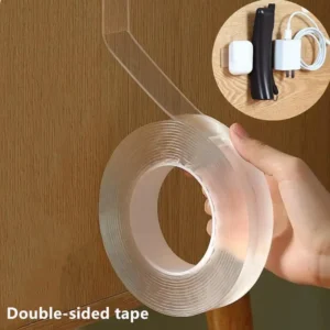Nano Tape – Double-Sided Transparent Grip Tape | Reusable, Washable & Strong Adhesive (No Box)