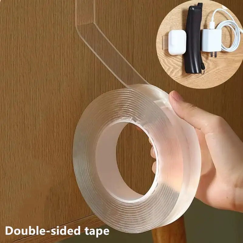 Nano Tape – Double-Sided Transparent Grip Tape | Reusable, Washable & Strong Adhesive (No Box)