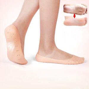 Full Heel Pain Relief Silicone Socks – Anti Crack, Moisturizing & Soft Gel Heel Protector (Pair)