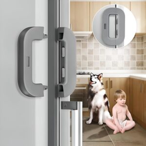 Child Safety Refrigerator Lock – Self-Adhesive Fridge & Freezer Door Lock with Double Safety Button (Random Color)