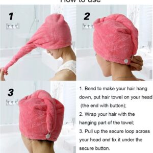 Best Hair Dryer Cap Towel for Ladies – Quick Dry Hair Wrap Towel | Soft, Lightweight & Absorbent (Random Color)
