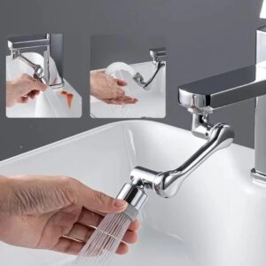 1080° Rotatable Faucet Aerator – Splash-Proof Tap Extender with Water-Saving Bubbler Nozzle for Kitchen & Bathroom