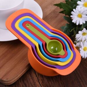 Measuring Cup and Spoon Set – 6Pcs | Kitchen Baking Tools | Random Colors | Food-Grade Plastic