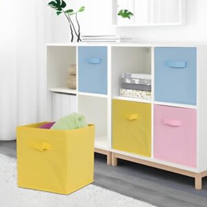 Foldable Cube Storage Box Organizer – Space Saver with Handle (Random Color) | Closet, Shelf, Home Storage Solution