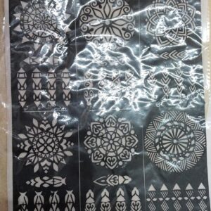 6PCS Mehndi Art Stickers for Hand – Instant Henna Designs, Waterproof & Easy to Apply