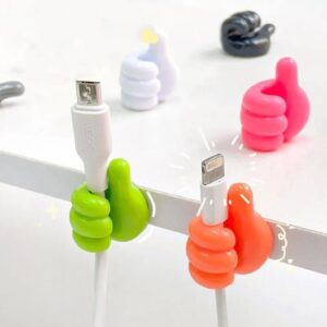 10 Pcs Wall Hook Set – Creative Silicone Thumb Hooks for Keys, Cables & Small Items – Self-Adhesive Wall Decor Hangers