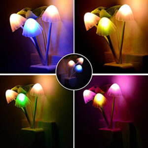 Mushroom LED Night Light for Bedroom & Home Decor – Soft Glow Plug-in Lamp (Random Color)