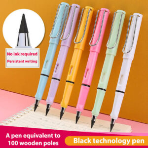 Unlimited Technology Eternal Writing Pencil – Inkless Magic Pen for Smooth Endless Writing | Eco-Friendly Metal Pencil (Random Color)