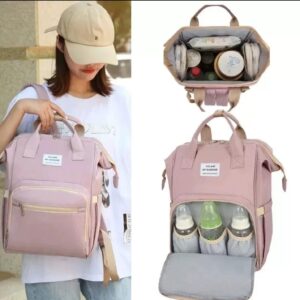 Large Capacity Mummy Bag – Multi-Function Waterproof Women’s Nursing Backpack for Baby Care & Outdoor Use