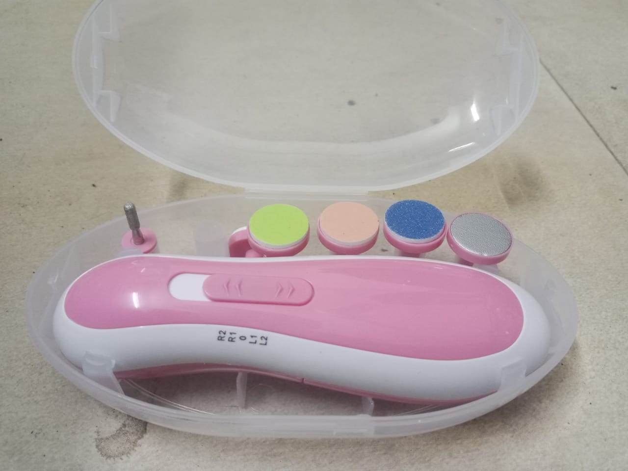 Electric Baby Nail Clipper & Trimmer Set – Safe, Gentle Nail Care for Infants & Toddlers – Low Noise, LED Light, Random Color - Image 3