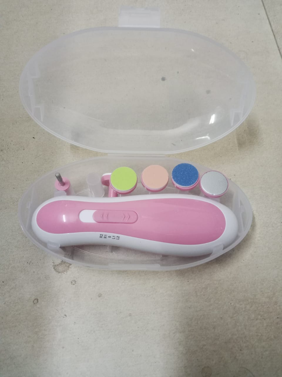 Electric Baby Nail Clipper & Trimmer Set – Safe, Gentle Nail Care for Infants & Toddlers – Low Noise, LED Light, Random Color - Image 2