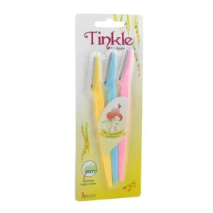 Tinkle Eyebrow Razor for Women – 3 Pcs Facial Hair Trimmer & Touch-Up Shaver for Eyebrows, Face & Neck
