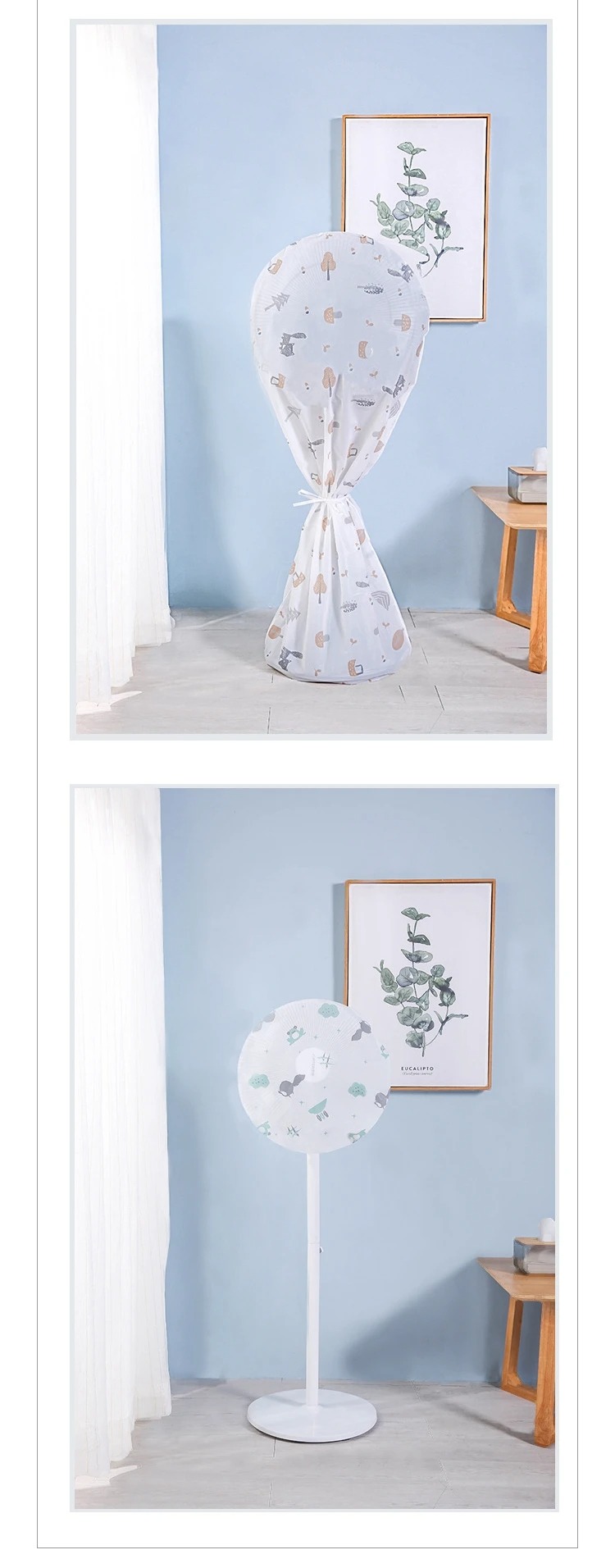 Decorative Fan Cover with Colorful Pattern Design – Dust Protection & Stylish Room Décor Accent - Image 2