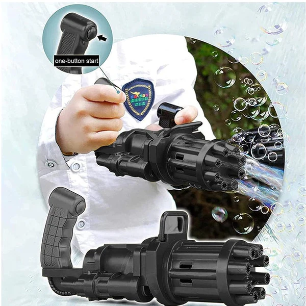 Automatic Bubble Gun for Kids – Gatling Water Bubble Shooter | Fun Bubble Machine Toy for Boys & Girls - Image 3