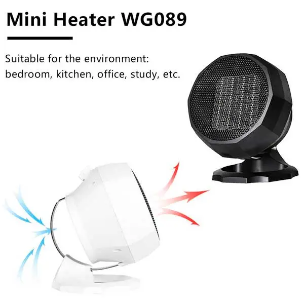 Miniature heater model WG-089.. Flexible 1800W Portable Electric Heater Fan Winter Warm Hot Fan Home Office Winter Warmer - Image 2