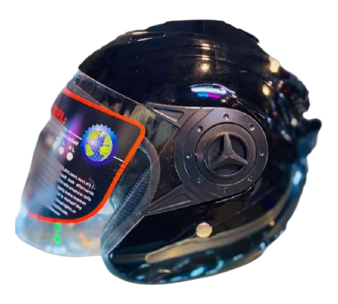 RT Primax Half Face Helmet For Bike | Comfortable, Stylish and Safe For Bike | Helmet For Bike Stylish Look New Design - Black