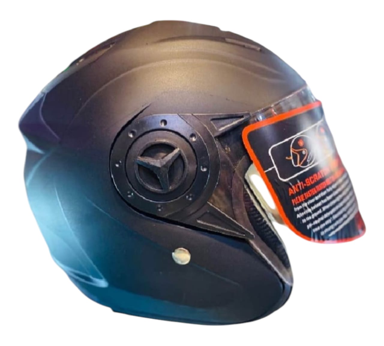 RT Primax Half Face Helmet For Bike | Comfortable, Stylish and Safe For Bike | Helmet For Bike Stylish Look New Design - Black - Image 4
